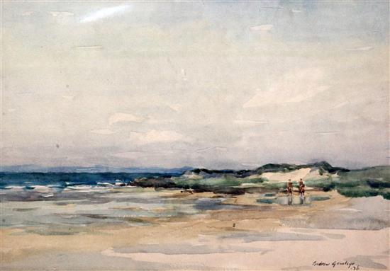 Andrew Gamley (1869-1949) West Shore, Gullane and East Shore, Gullane, 10.5 x 15in.